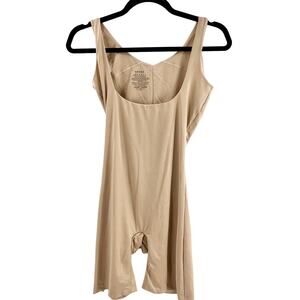 Spanx Shapewear Open Bust Under Bust Mid Thigh Bodysuit Nude Color Size L